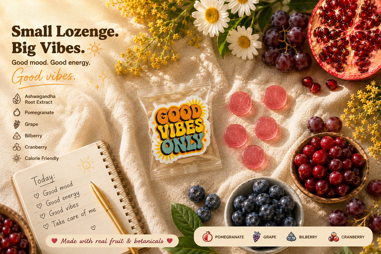 Good Vibes Only Lozenges🤗